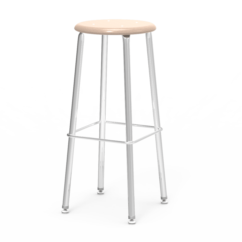 Virco 12130 - 121 Series Stool with Hard Plastic Seat, Steel Frame - 30" Seat Height - SchoolOutlet