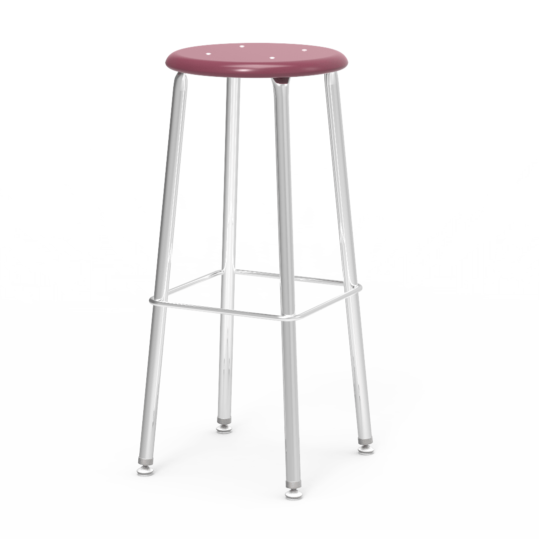 Virco 12130 - 121 Series Stool with Hard Plastic Seat, Steel Frame - 30" Seat Height - SchoolOutlet