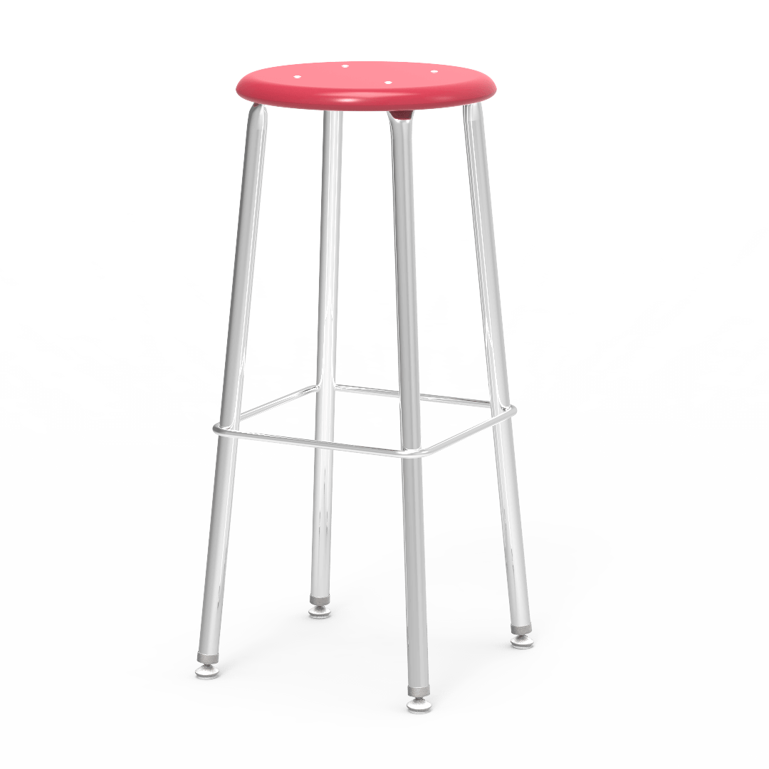 Virco 12130 - 121 Series Stool with Hard Plastic Seat, Steel Frame - 30" Seat Height - SchoolOutlet