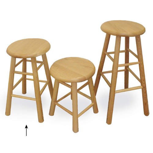 Virco 12324 - 123 Series Stool, All Wood 24"Seat Height - SchoolOutlet
