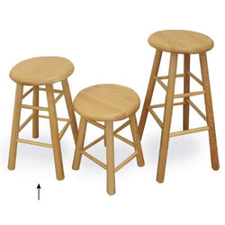 Virco 12324 - 123 Series Stool, All Wood 24"Seat Height