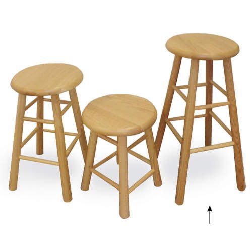 Virco 12330 - 123 Series Stool, All Wood 30"Seat Height - SchoolOutlet