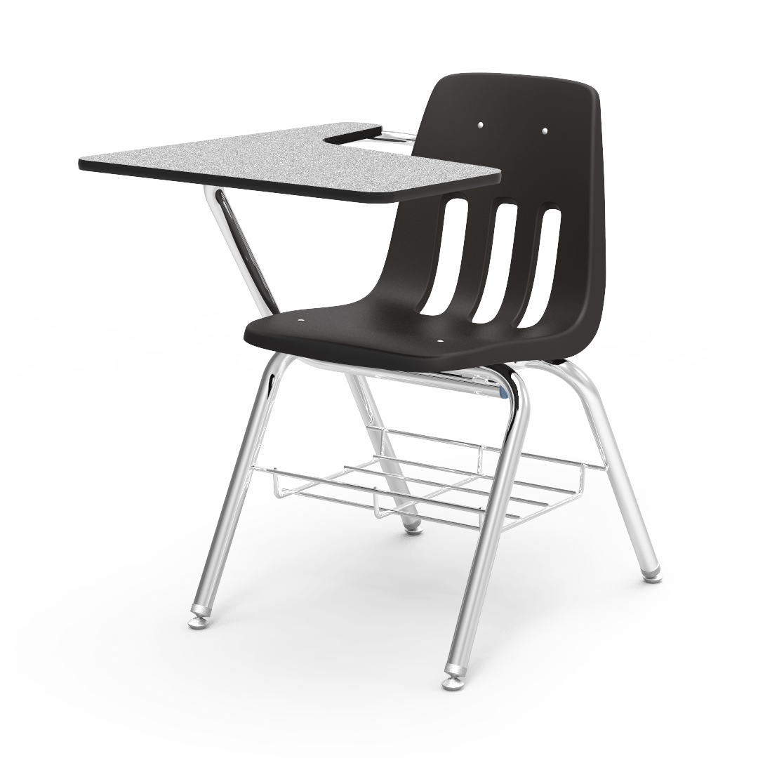 Virco 9700BR School Chair-Desk with Tablet Arm Top and attached Seat, 5th Grade - Adult for Classrooms and Students - SchoolOutlet