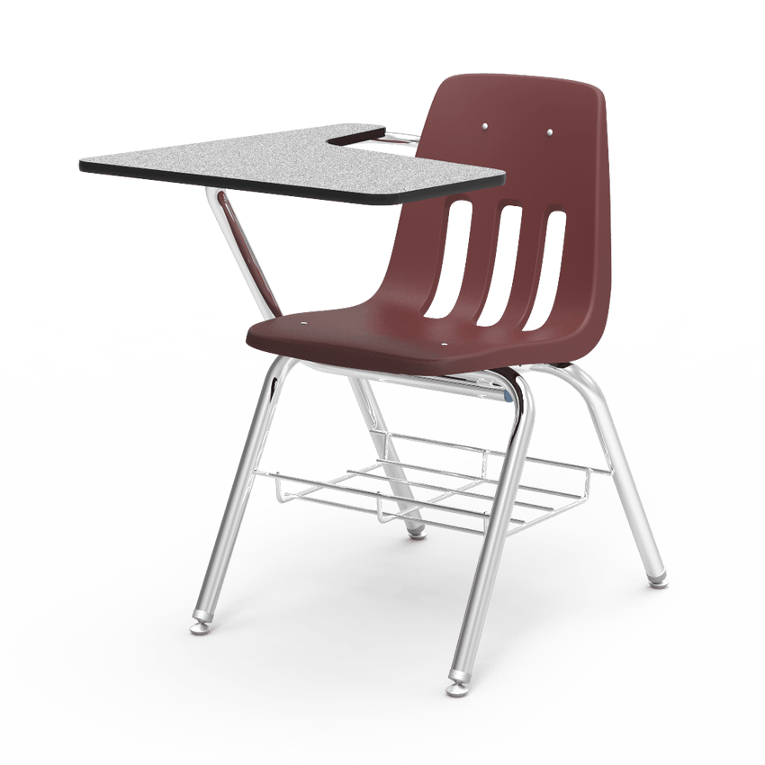 Virco 9700BR School Chair-Desk with Tablet Arm Top and attached Seat, 5th Grade - Adult for Classrooms and Students - SchoolOutlet