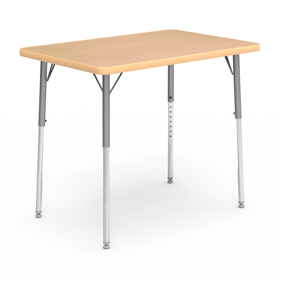 Virco 482436 - 4000 Series Rectangular Activity Table with Heavy Duty Laminate Top (24"W x 36"L x 22-30"H) - SchoolOutlet