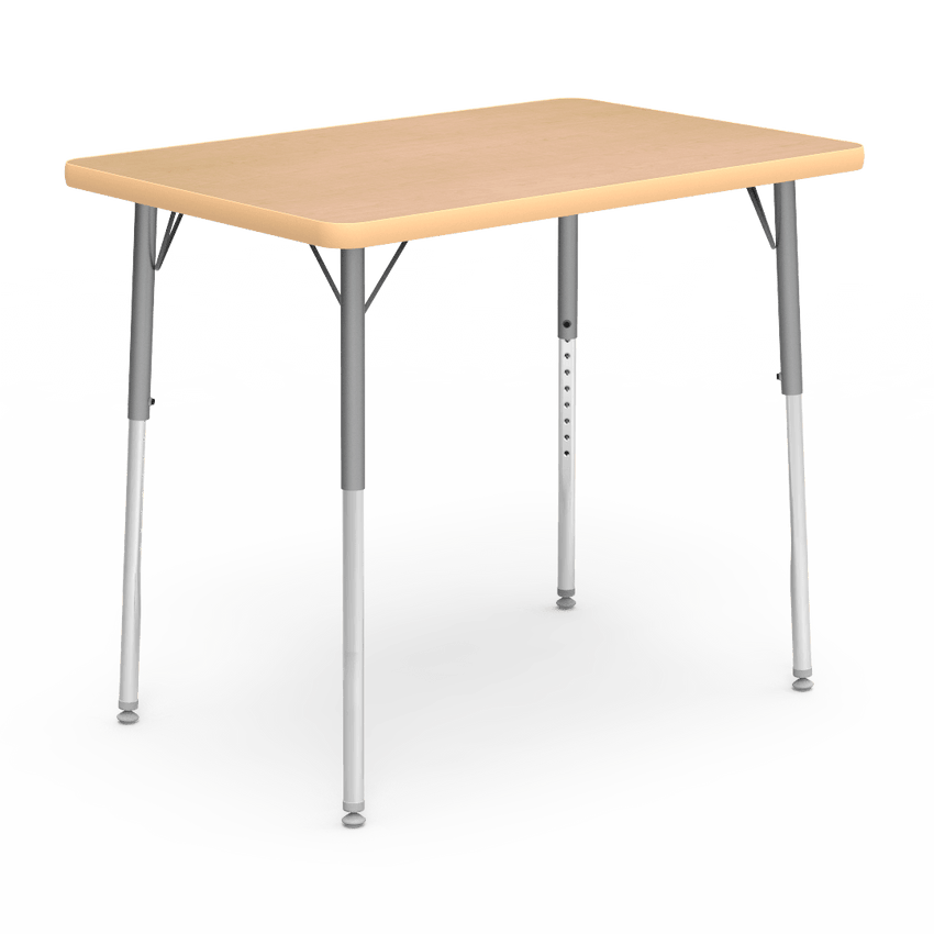 Virco 482436 - 4000 Series Rectangular Activity Table with Heavy Duty Laminate Top (24"W x 36"L x 22-30"H) - SchoolOutlet