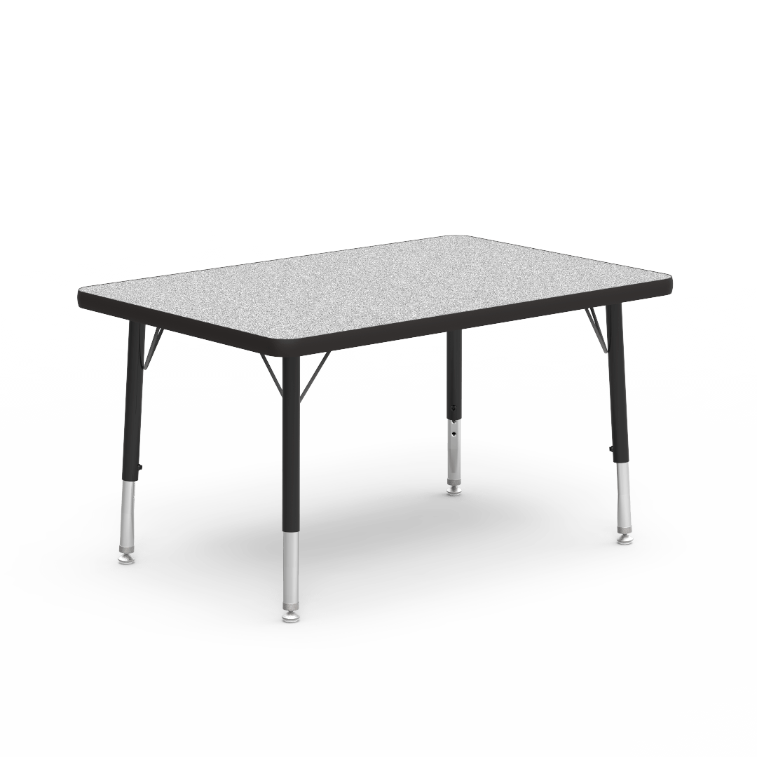 Virco 482436LO - Virco 4000 Series Rectangular Activity Table with Heavy Duty Laminate Top - Preschool Height Adjustable Legs (24"W x 36"L x 17"-25"H) - SchoolOutlet