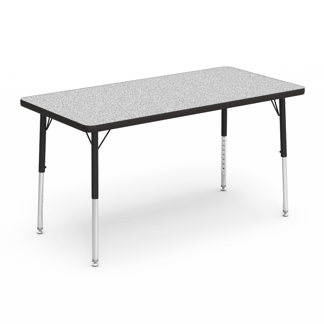 Virco 482448LO - Virco 4000 Series Rectangular Activity Table with Heavy Duty Laminate 24"W x 48"L Top - Preschool Height Adjustable Legs 17"-25"H - SchoolOutlet