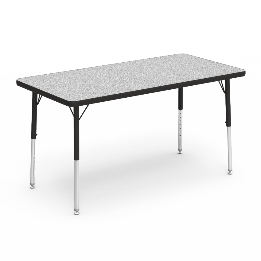 Virco 482448LO - Virco 4000 Series Rectangular Activity Table with Heavy Duty Laminate 24"W x 48"L Top - Preschool Height Adjustable Legs 17"-25"H - SchoolOutlet