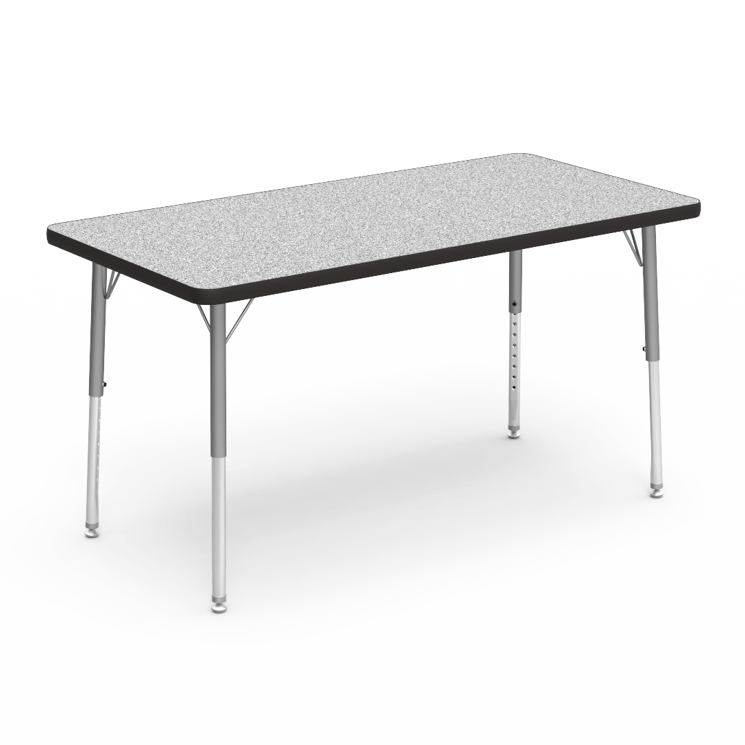 Virco 482448LO - Virco 4000 Series Rectangular Activity Table with Heavy Duty Laminate 24"W x 48"L Top - Preschool Height Adjustable Legs 17"-25"H - SchoolOutlet