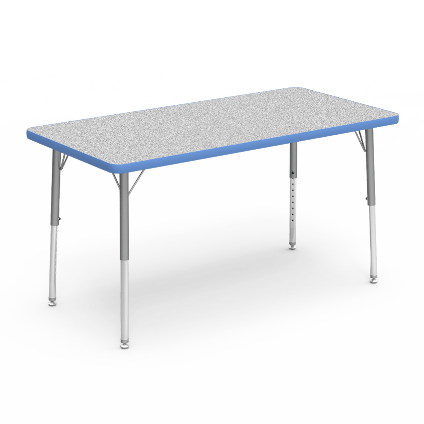 Virco 482448LO - Virco 4000 Series Rectangular Activity Table with Heavy Duty Laminate 24"W x 48"L Top - Preschool Height Adjustable Legs 17"-25"H - SchoolOutlet
