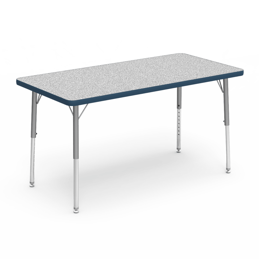 Virco 482448LO - Virco 4000 Series Rectangular Activity Table with Heavy Duty Laminate 24"W x 48"L Top - Preschool Height Adjustable Legs 17"-25"H - SchoolOutlet