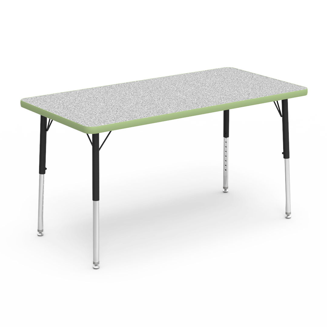 Virco 482448LO - Virco 4000 Series Rectangular Activity Table with Heavy Duty Laminate 24"W x 48"L Top - Preschool Height Adjustable Legs 17"-25"H - SchoolOutlet