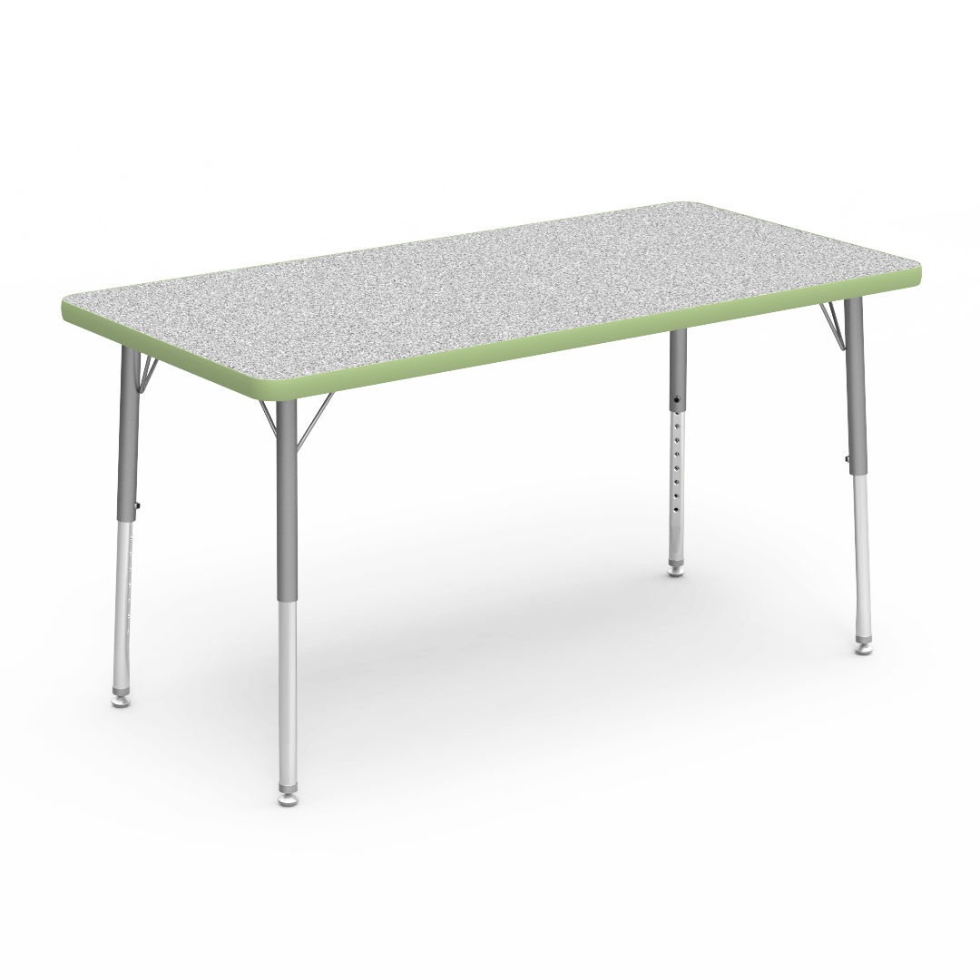 Virco 482448LO - Virco 4000 Series Rectangular Activity Table with Heavy Duty Laminate 24"W x 48"L Top - Preschool Height Adjustable Legs 17"-25"H - SchoolOutlet