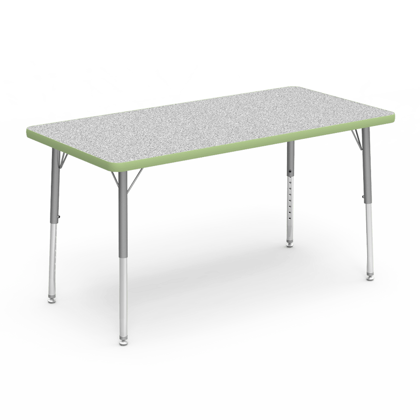 Virco 482448LO - Virco 4000 Series Rectangular Activity Table with Heavy Duty Laminate 24"W x 48"L Top - Preschool Height Adjustable Legs 17"-25"H - SchoolOutlet