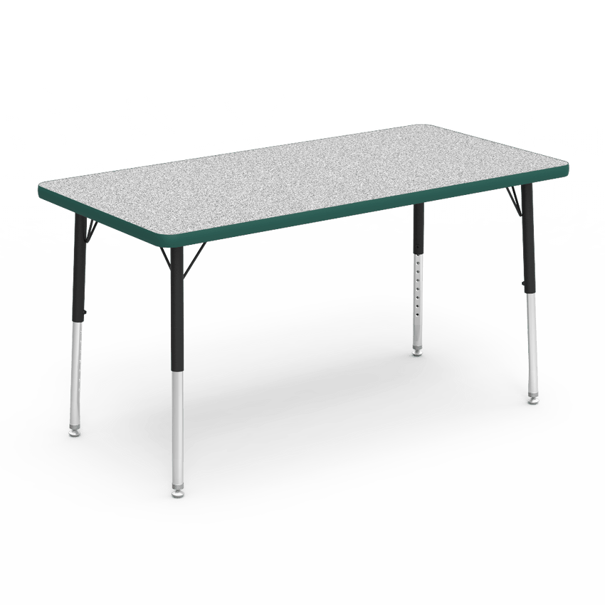 Virco 482448LO - Virco 4000 Series Rectangular Activity Table with Heavy Duty Laminate 24"W x 48"L Top - Preschool Height Adjustable Legs 17"-25"H - SchoolOutlet