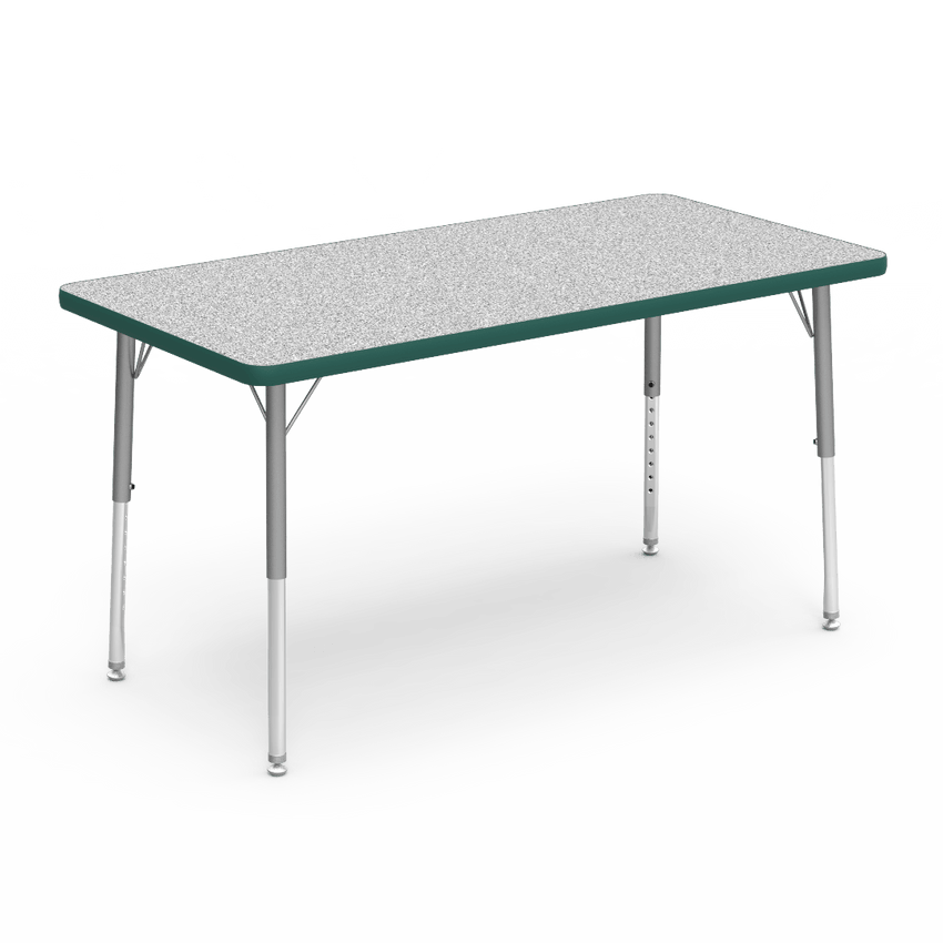 Virco 482448LO - Virco 4000 Series Rectangular Activity Table with Heavy Duty Laminate 24"W x 48"L Top - Preschool Height Adjustable Legs 17"-25"H - SchoolOutlet