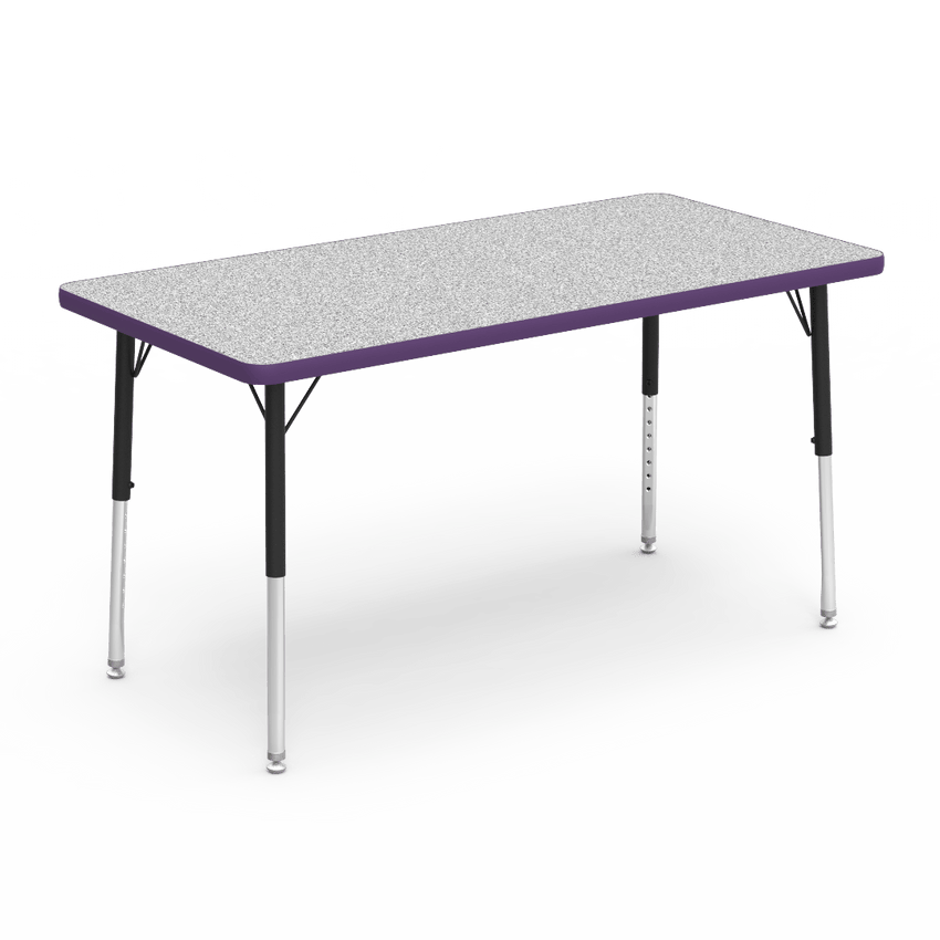 Virco 482448LO - Virco 4000 Series Rectangular Activity Table with Heavy Duty Laminate 24"W x 48"L Top - Preschool Height Adjustable Legs 17"-25"H - SchoolOutlet