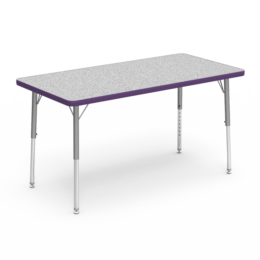 Virco 482448LO - Virco 4000 Series Rectangular Activity Table with Heavy Duty Laminate 24"W x 48"L Top - Preschool Height Adjustable Legs 17"-25"H - SchoolOutlet