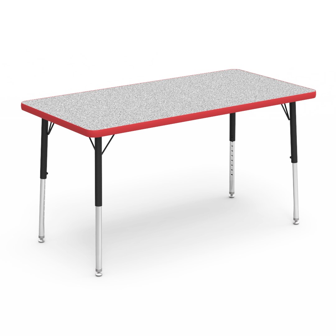 Virco 482448LO - Virco 4000 Series Rectangular Activity Table with Heavy Duty Laminate 24"W x 48"L Top - Preschool Height Adjustable Legs 17"-25"H - SchoolOutlet