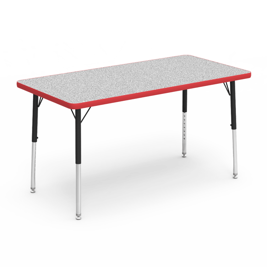 Virco 482448LO - Virco 4000 Series Rectangular Activity Table with Heavy Duty Laminate 24"W x 48"L Top - Preschool Height Adjustable Legs 17"-25"H - SchoolOutlet