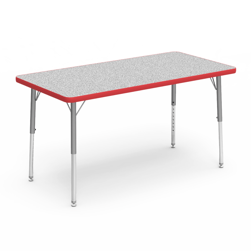 Virco 482448LO - Virco 4000 Series Rectangular Activity Table with Heavy Duty Laminate 24"W x 48"L Top - Preschool Height Adjustable Legs 17"-25"H - SchoolOutlet