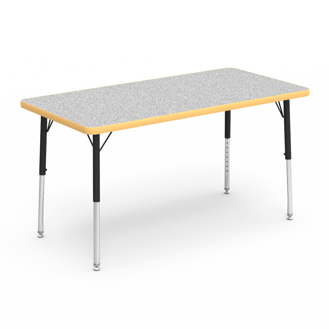 Virco 482448LO - Virco 4000 Series Rectangular Activity Table with Heavy Duty Laminate 24"W x 48"L Top - Preschool Height Adjustable Legs 17"-25"H - SchoolOutlet