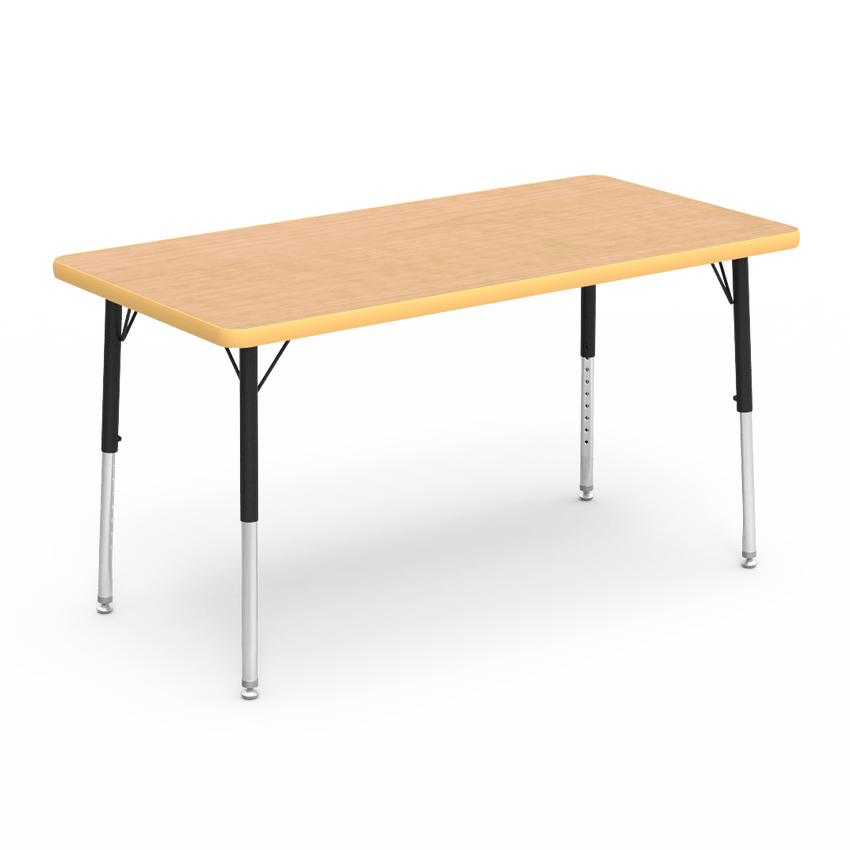 Virco 482448LO - Virco 4000 Series Rectangular Activity Table with Heavy Duty Laminate 24"W x 48"L Top - Preschool Height Adjustable Legs 17"-25"H - SchoolOutlet