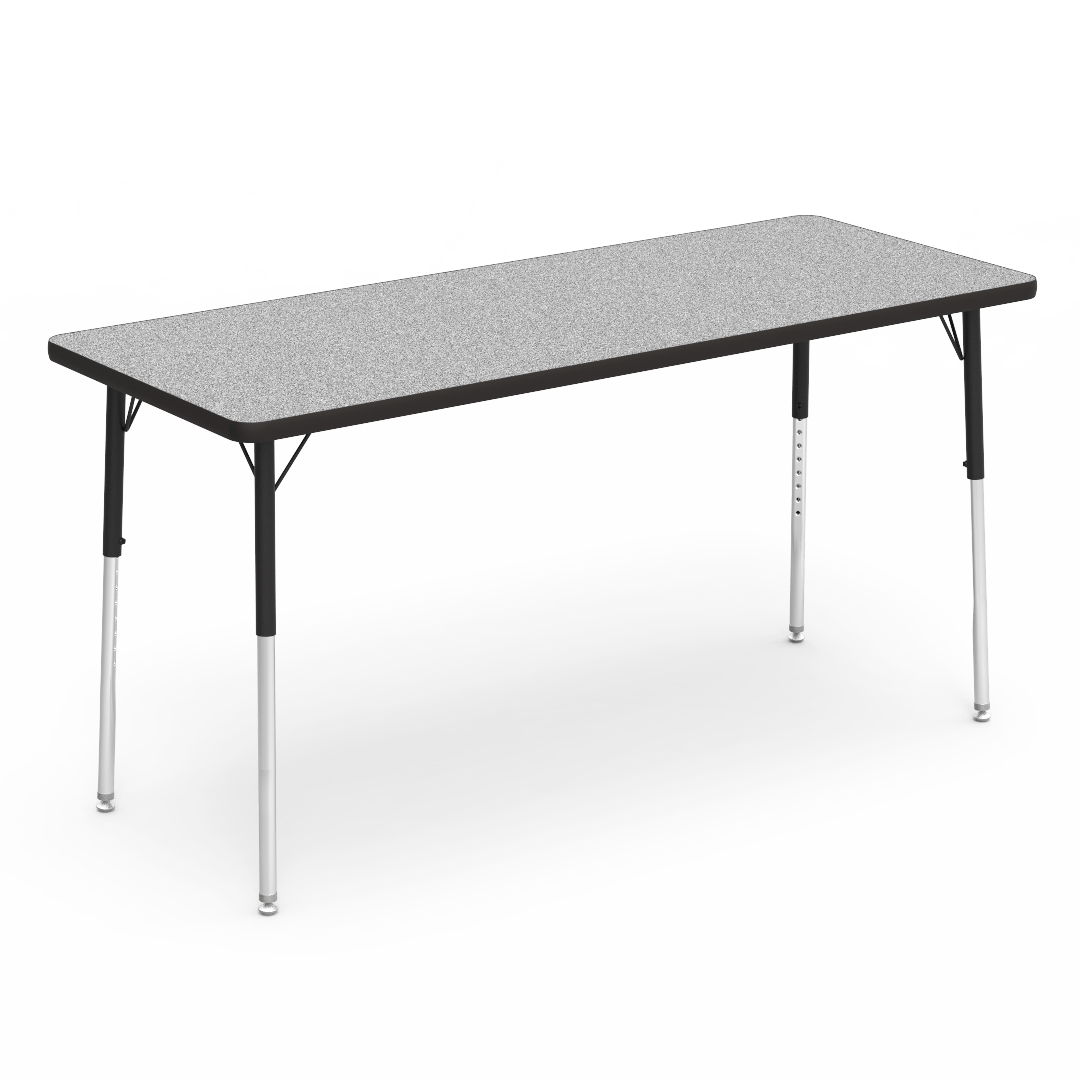 Virco 4000 Series Rectangular Activity Table with Heavy Duty Laminate Top (24"W x 60"L x 22-30"H) - SchoolOutlet