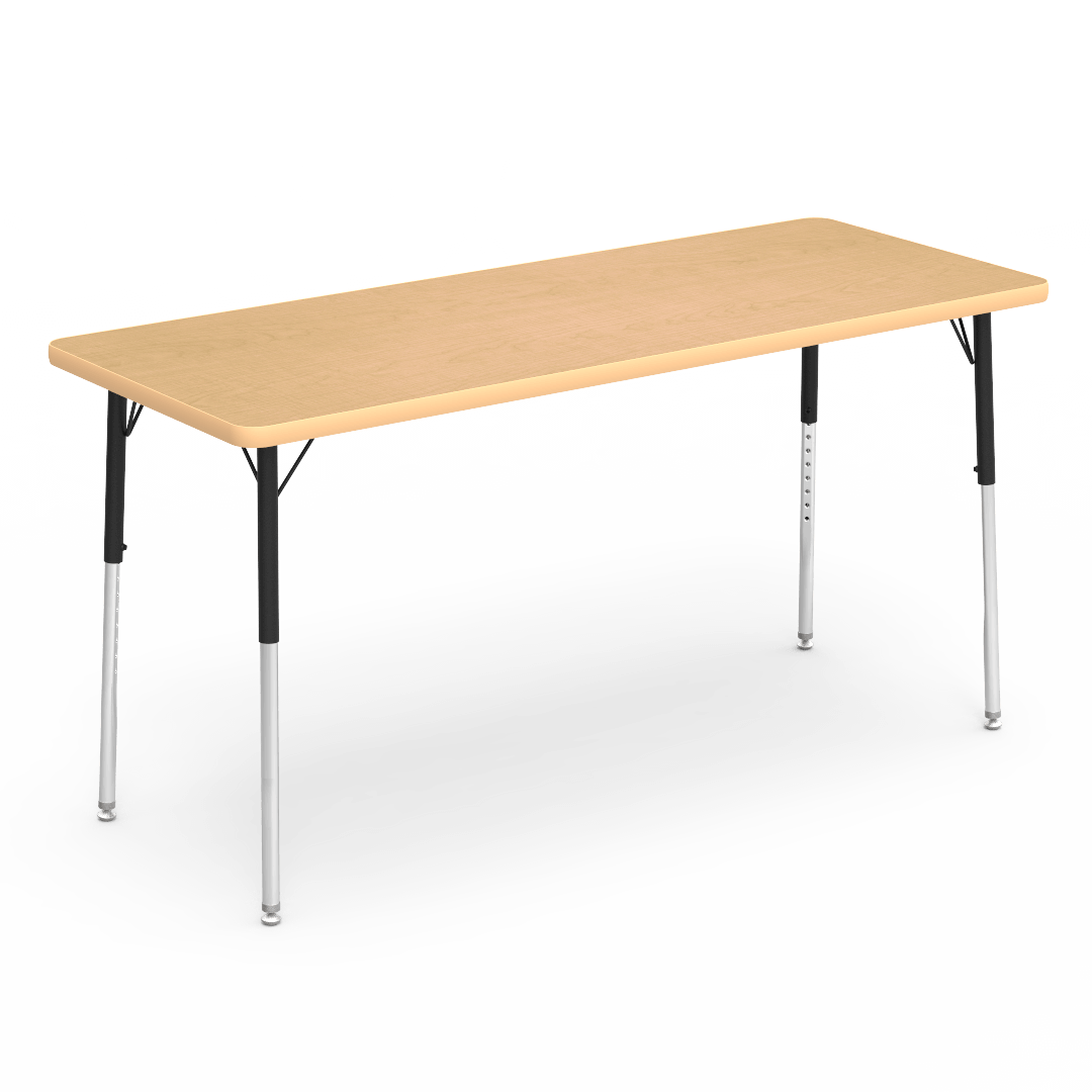 Virco 4000 Series Rectangular Activity Table with Heavy Duty Laminate Top (24"W x 60"L x 22-30"H) - SchoolOutlet