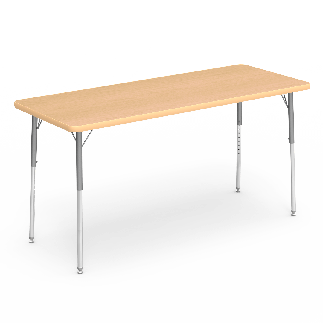 Virco 4000 Series Rectangular Activity Table with Heavy Duty Laminate Top (24"W x 60"L x 22-30"H) - SchoolOutlet