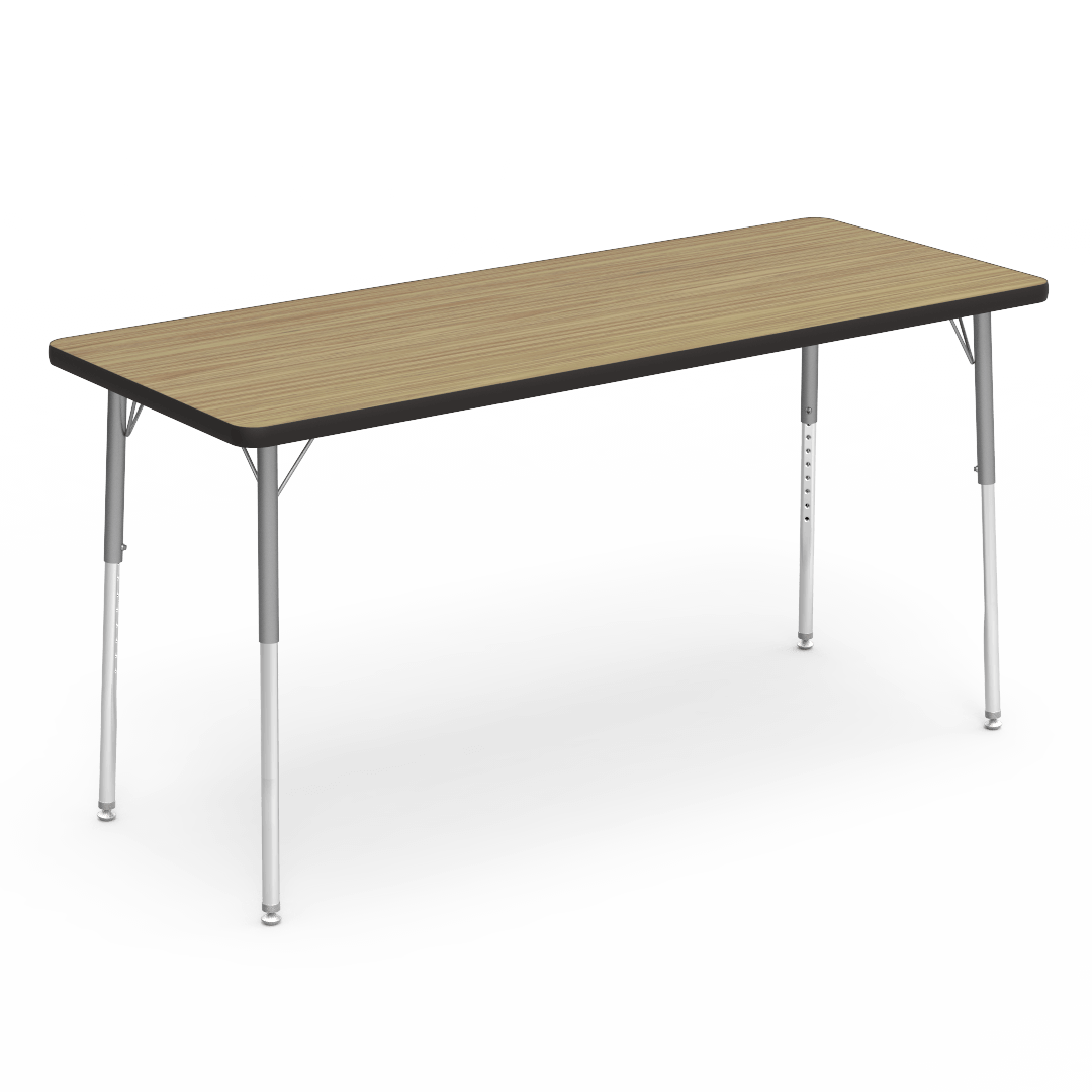 Virco 4000 Series Rectangular Activity Table with Heavy Duty Laminate Top (24"W x 60"L x 22-30"H) - SchoolOutlet