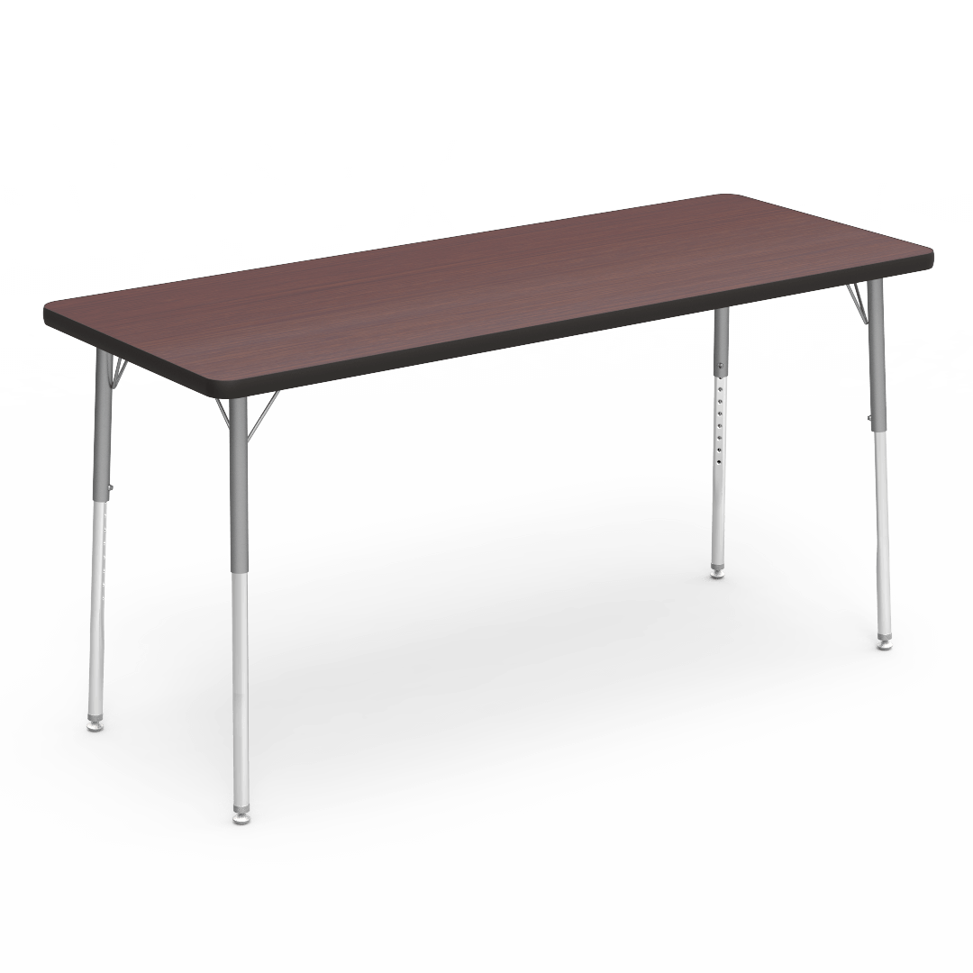 Virco 4000 Series Rectangular Activity Table with Heavy Duty Laminate Top (24"W x 60"L x 22-30"H) - SchoolOutlet