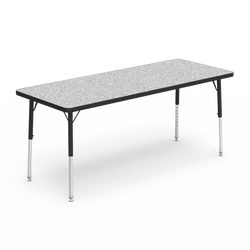 Rectangular Activity Table with Heavy Duty Laminate Top - Preschool Height Adjustable Legs (24"W x 60"L x 17-25"H)