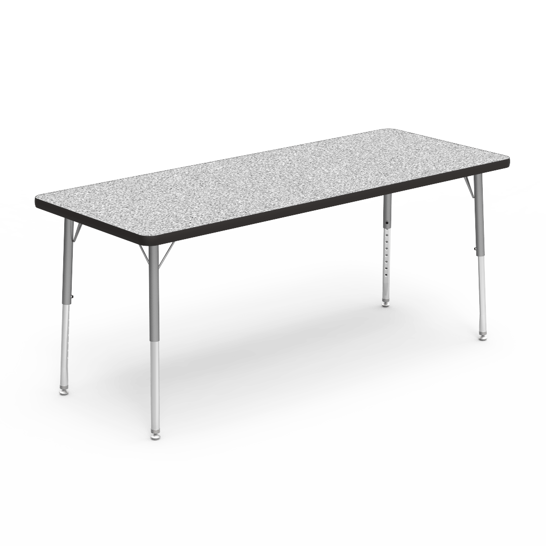 Rectangular Activity Table with Heavy Duty Laminate Top - Preschool Height Adjustable Legs (24"W x 60"L x 17-25"H) - SchoolOutlet