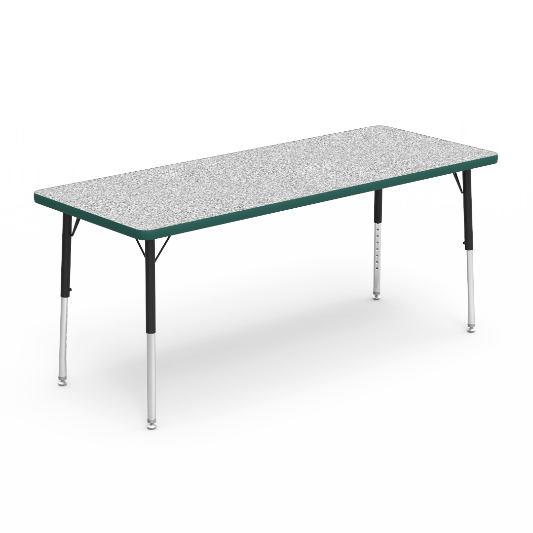 Rectangular Activity Table with Heavy Duty Laminate Top - Preschool Height Adjustable Legs (24"W x 60"L x 17-25"H) - SchoolOutlet