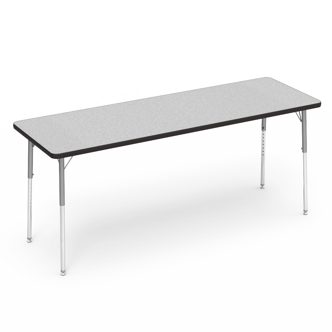 Virco 482472 - Virco 4000 Series Rectangular Activity Table with Heavy Duty Laminate Top (24"W x 72"L) and Adjustable Height Legs (22"-30"H) - SchoolOutlet