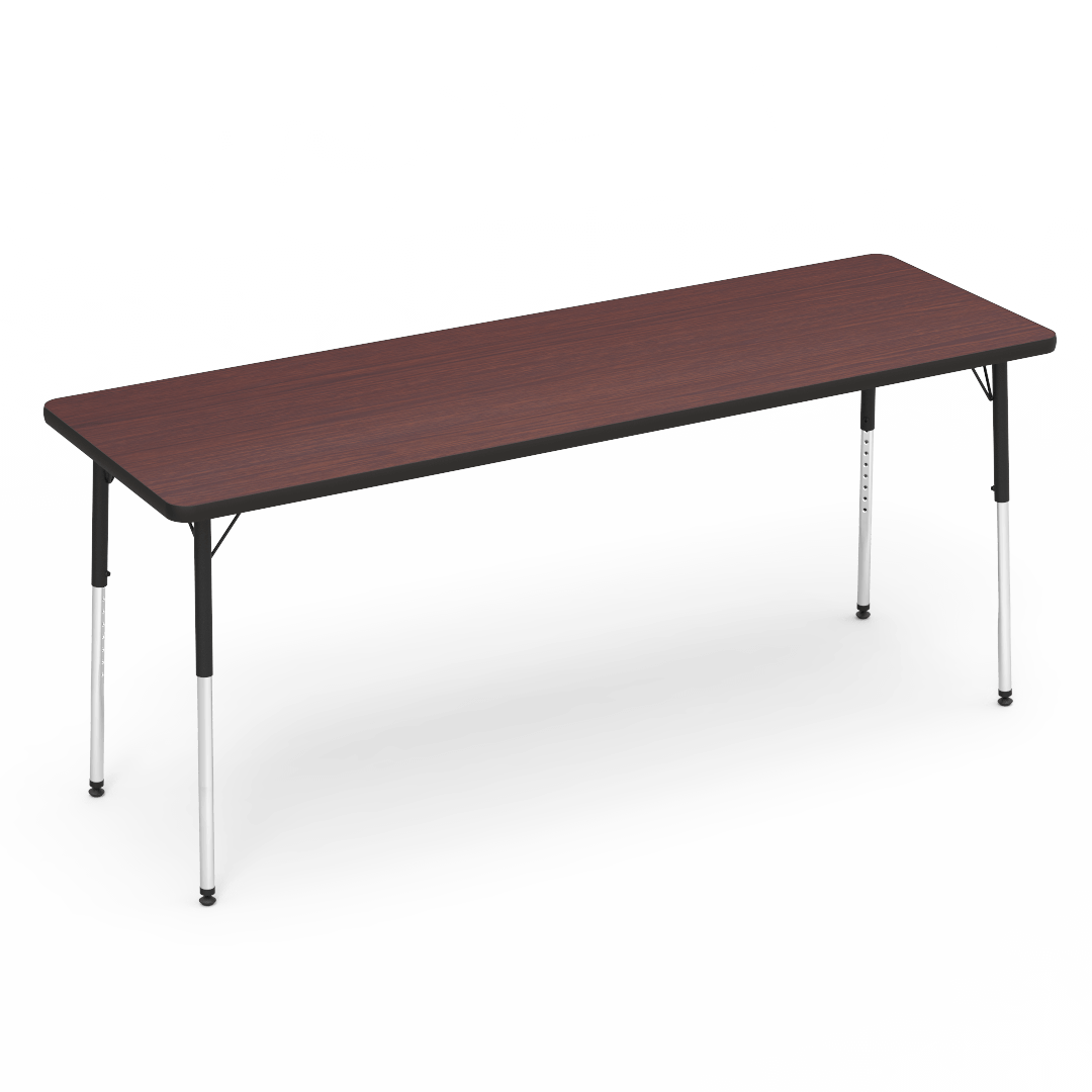 Virco 482472 - Virco 4000 Series Rectangular Activity Table with Heavy Duty Laminate Top (24"W x 72"L) and Adjustable Height Legs (22"-30"H) - SchoolOutlet