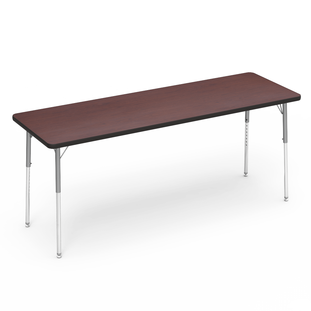 Virco 482472 - Virco 4000 Series Rectangular Activity Table with Heavy Duty Laminate Top (24"W x 72"L) and Adjustable Height Legs (22"-30"H) - SchoolOutlet