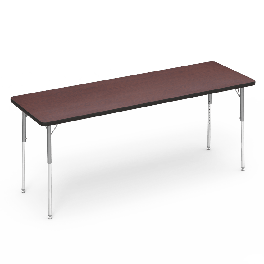 Virco 482472 - Virco 4000 Series Rectangular Activity Table with Heavy Duty Laminate Top (24"W x 72"L) and Adjustable Height Legs (22"-30"H) - SchoolOutlet