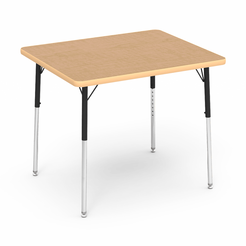 Virco 483036 - 4000 Series Rectangular Activity Table with Heavy Duty Laminate Top and Adjustable Height Legs (30"W x 36"L x 22-30"H) - SchoolOutlet