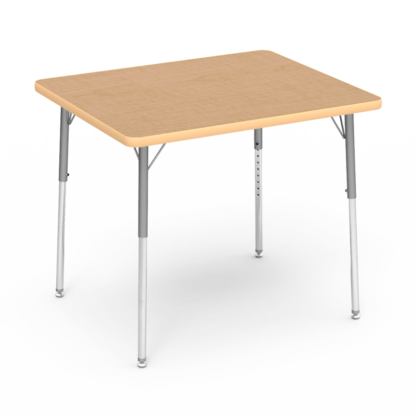 Virco 483036 - 4000 Series Rectangular Activity Table with Heavy Duty Laminate Top and Adjustable Height Legs (30"W x 36"L x 22-30"H) - SchoolOutlet