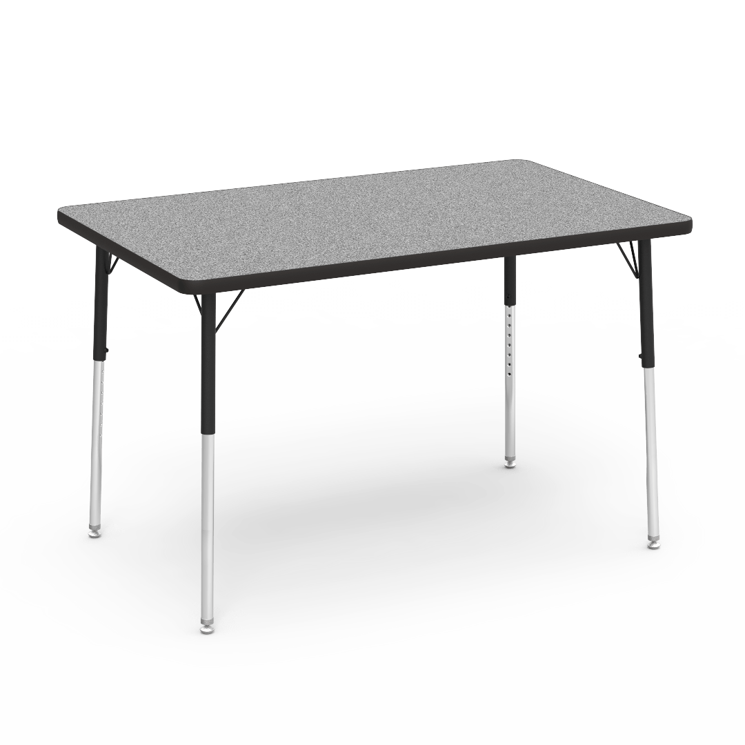 Virco 483048 - Virco 4000 Series Rectangular Activity Table with Heavy Duty Laminate Top (30"W x 48"L) with Adjustable Height Legs (22"-30"H) - SchoolOutlet