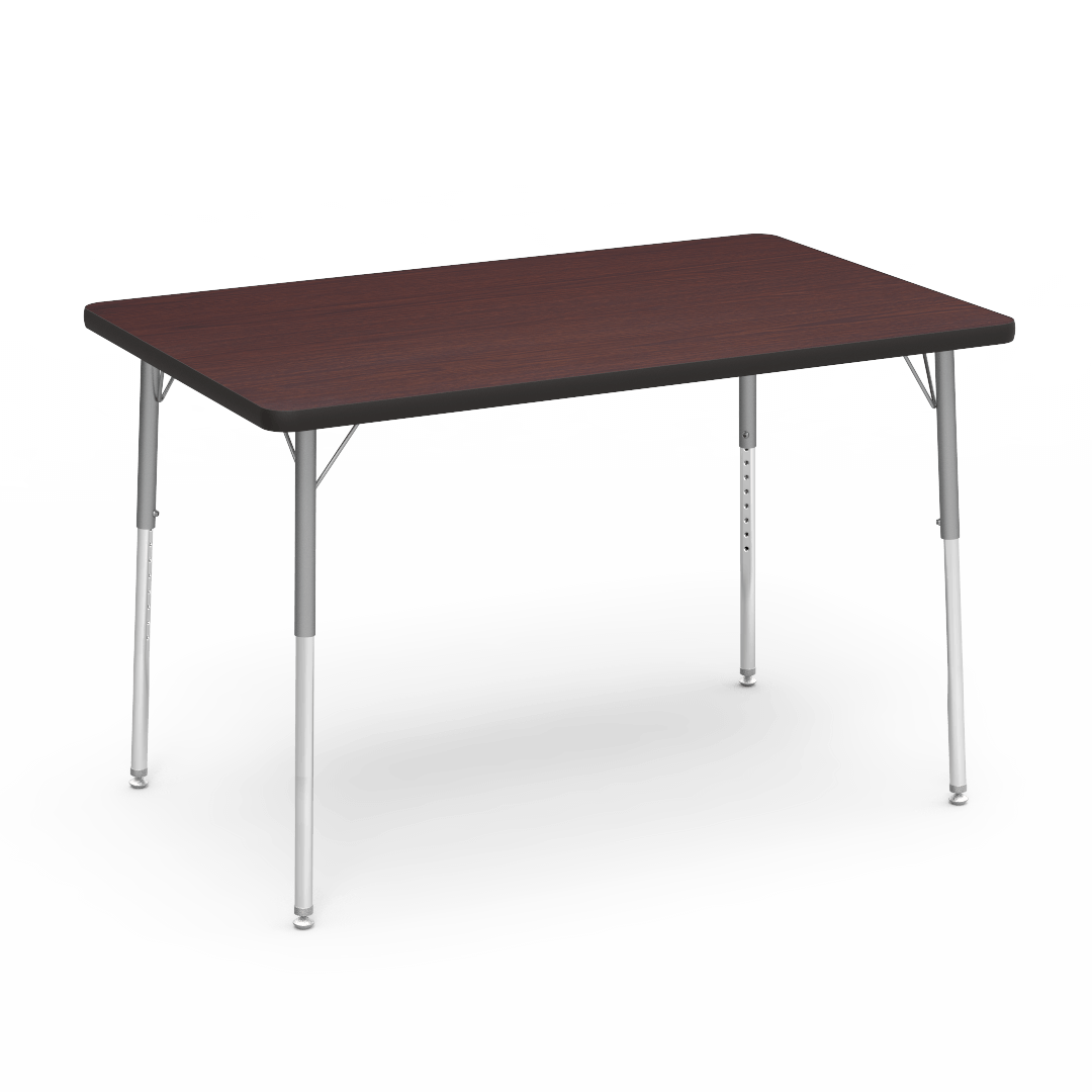 Virco 483048 - Virco 4000 Series Rectangular Activity Table with Heavy Duty Laminate Top (30"W x 48"L) with Adjustable Height Legs (22"-30"H) - SchoolOutlet