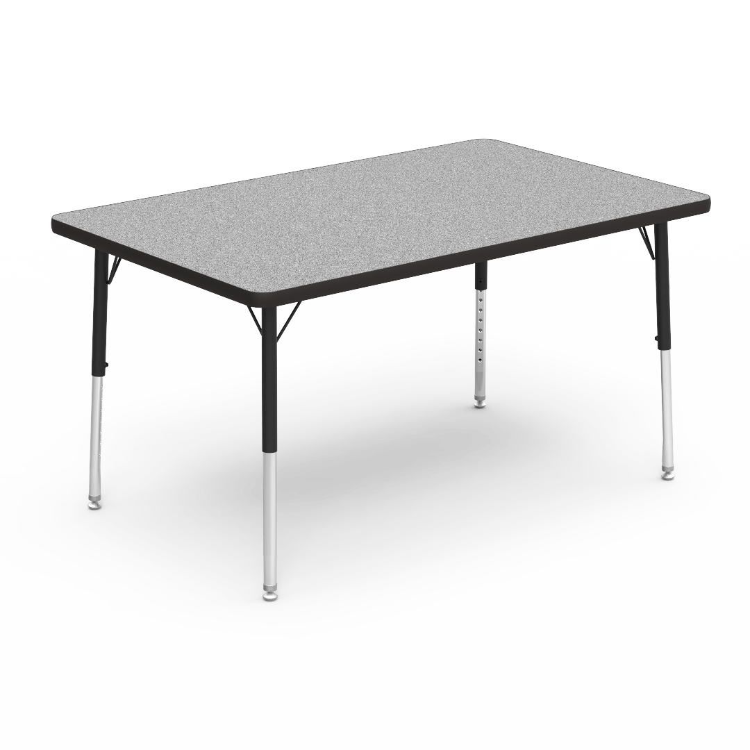 Virco 483048LO - 4000 Series Rectangular Activity Table with Heavy Duty Laminate Top - Preschool Height Adjustable Legs (30"W x 48"L x 17"-25"H) - SchoolOutlet