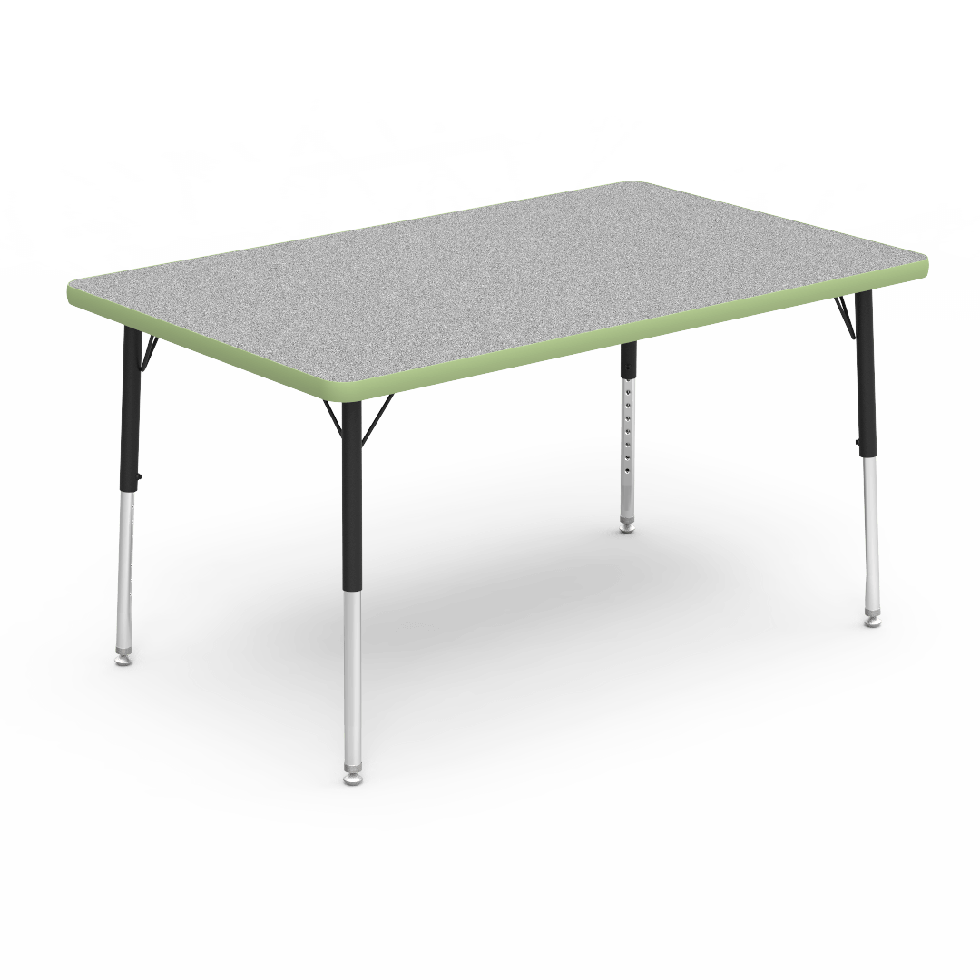 Virco 483048LO - 4000 Series Rectangular Activity Table with Heavy Duty Laminate Top - Preschool Height Adjustable Legs (30"W x 48"L x 17"-25"H) - SchoolOutlet