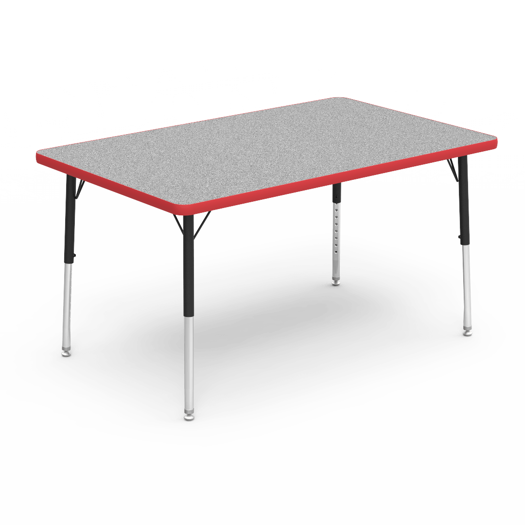 Virco 483048LO - 4000 Series Rectangular Activity Table with Heavy Duty Laminate Top - Preschool Height Adjustable Legs (30"W x 48"L x 17"-25"H) - SchoolOutlet