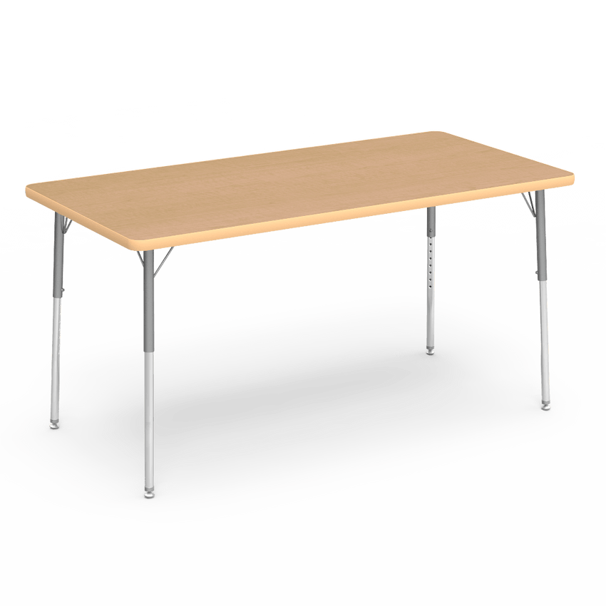 Virco 483060 - 4000 Series Rectangular Activity Table with Heavy Duty Laminate Top (30"W x 60"L x 22-30"H) - SchoolOutlet
