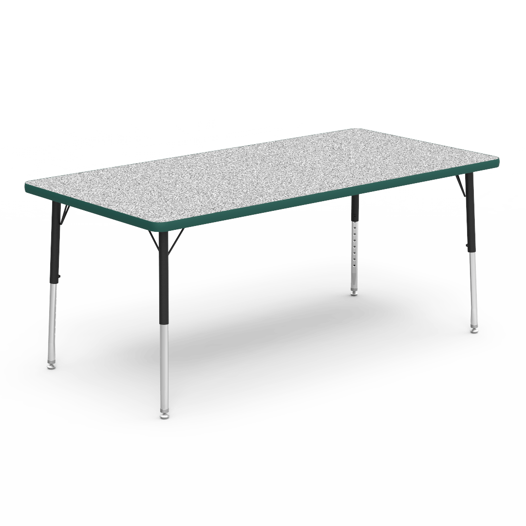 Virco 4000 Series Rectangular Activity Table with Heavy Duty Laminate Top - Preschool Height Adjustable Legs