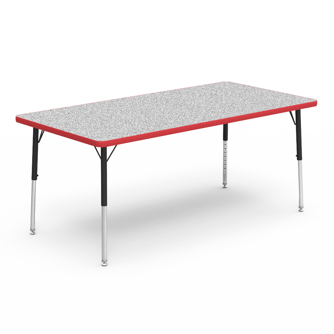 Virco 4000 Series Rectangular Activity Table with Heavy Duty Laminate Top - Preschool Height Adjustable Legs